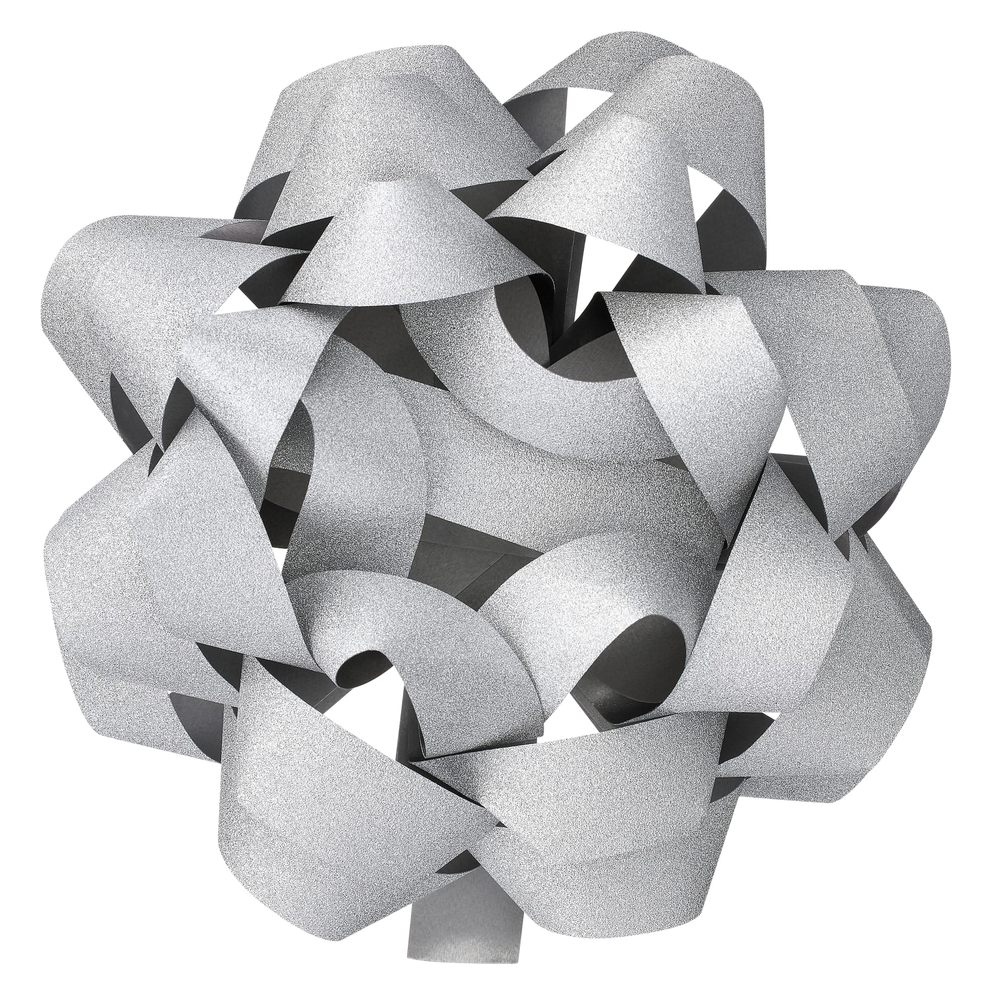 5.75" Silver Glitter Gift Bow By Celebrate It™